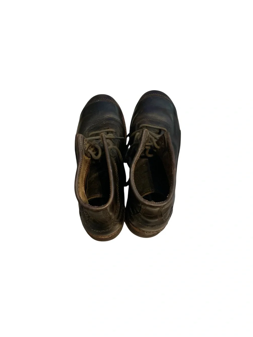 LL Bean East Point Moc Toe Boots Mens 12 M Dark Brown Leather Rugged Lug Work